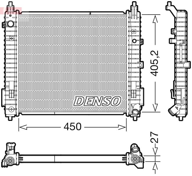 DENSO DRM46071 Radiator, engine cooling