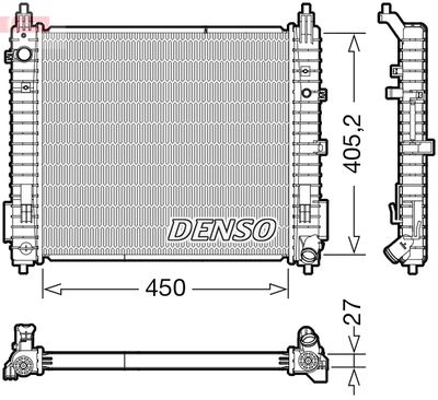 Radiator, engine cooling DENSO DRM46071