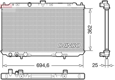 Radiator, engine cooling DENSO DRM46073