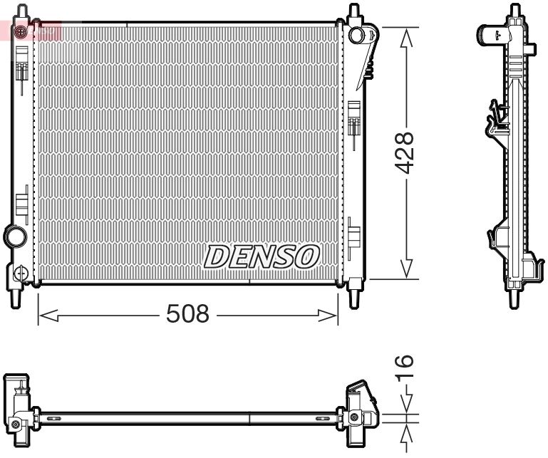 DENSO DRM46075 Radiator, engine cooling