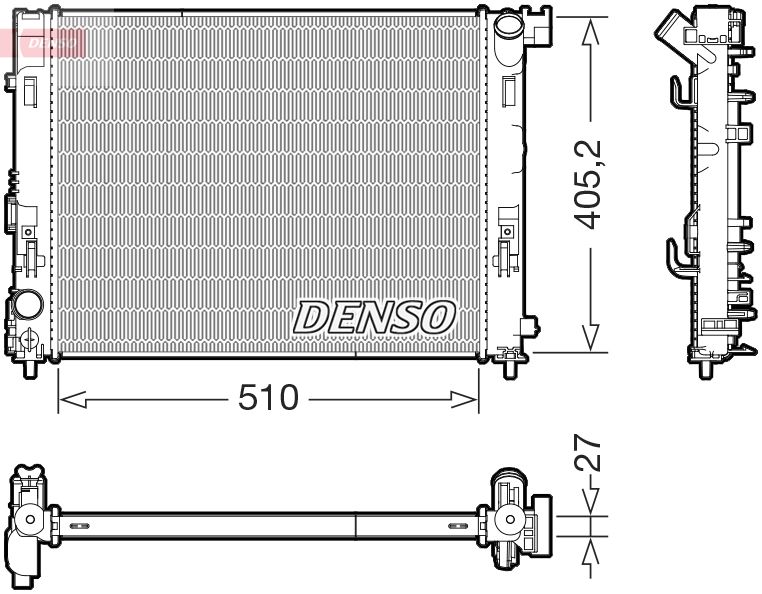 DENSO DRM46076 Radiator, engine cooling