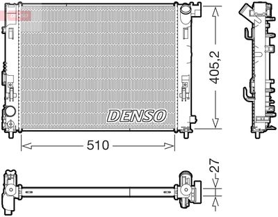 Radiator, engine cooling DENSO DRM46076