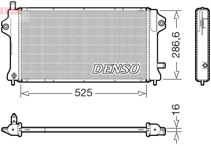 DENSO DRM46077 Radiator, engine cooling
