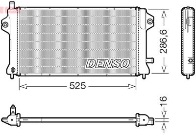 Radiator, engine cooling DENSO DRM46077