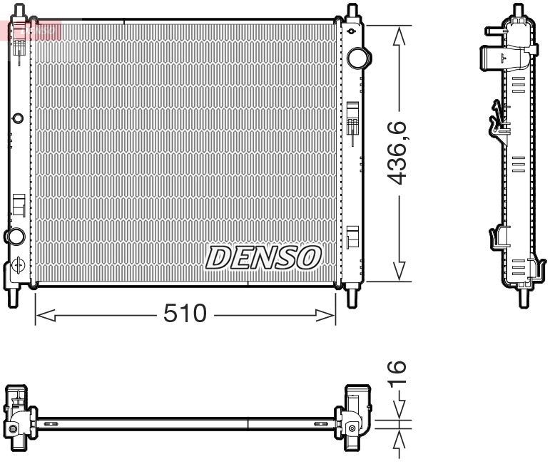 DENSO DRM46078 Radiator, engine cooling