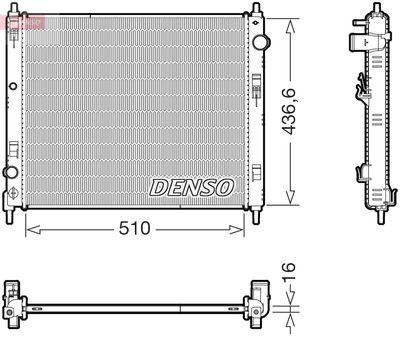Radiator, engine cooling DENSO DRM46078