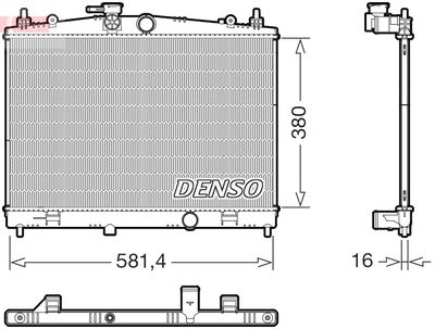 Radiator, engine cooling DENSO DRM46079