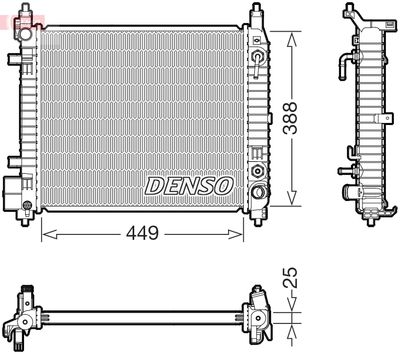 Radiator, engine cooling DENSO DRM46104