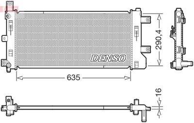 Radiator, engine cooling DENSO DRM46105