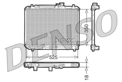Radiator, engine cooling DENSO DRM47001