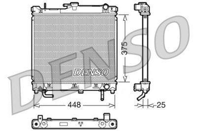 Radiator, engine cooling DENSO DRM47003