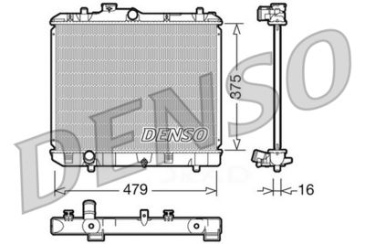 Radiator, engine cooling DENSO DRM47004