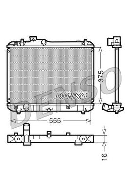 Radiator, engine cooling DENSO DRM47008