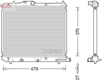 Radiator, engine cooling DENSO DRM47013