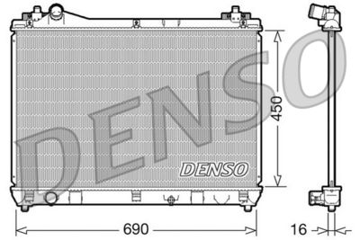 Radiator, engine cooling DENSO DRM47016