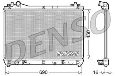 Radiator, engine cooling DENSO DRM47017