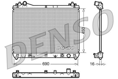 Radiator, engine cooling DENSO DRM47018