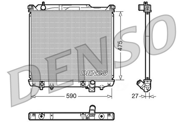 DENSO DRM47020 Radiator, engine cooling