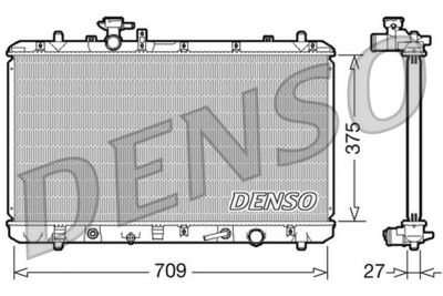 Radiator, engine cooling DENSO DRM47025