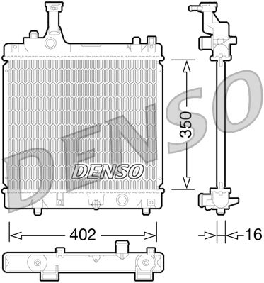 Radiator, engine cooling DENSO DRM47026