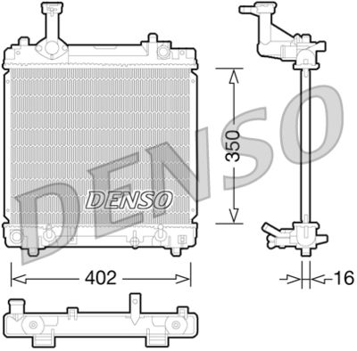 Radiator, engine cooling DENSO DRM47027