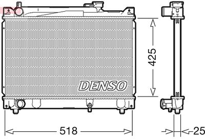 Radiator, engine cooling DENSO DRM47030