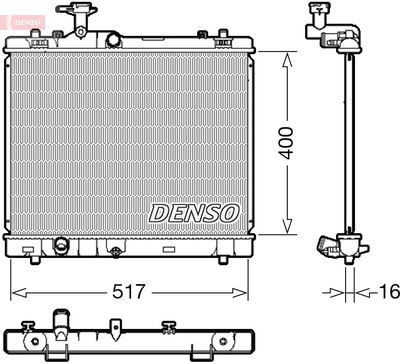 Radiator, engine cooling DENSO DRM47032
