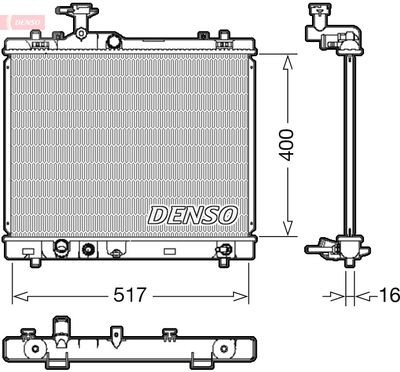 Radiator, engine cooling DENSO DRM47033
