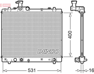 Radiator, engine cooling DENSO DRM47035