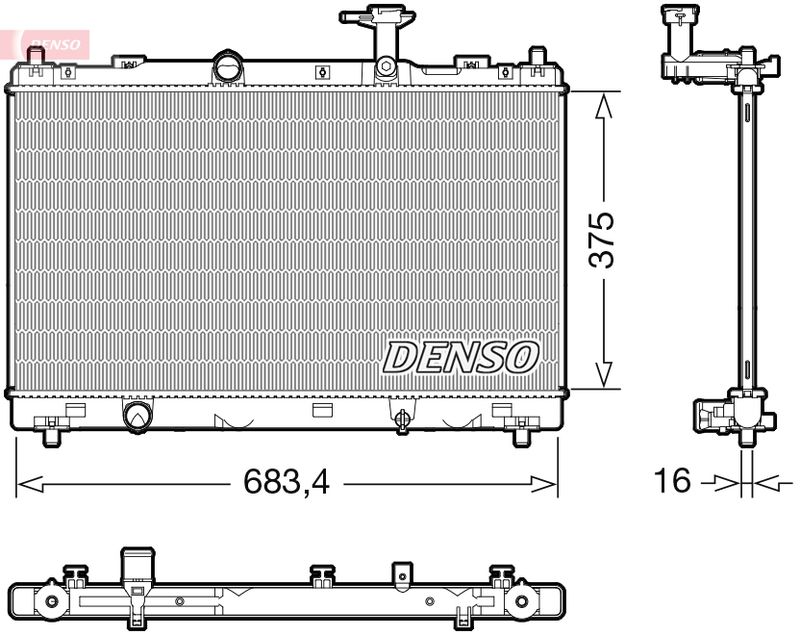 DENSO DRM47038 Radiator, engine cooling