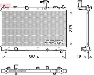 Radiator, engine cooling DENSO DRM47038