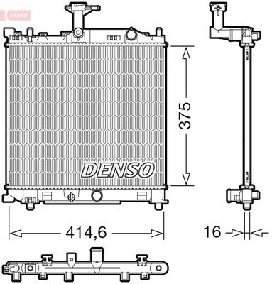 Radiator, engine cooling DENSO DRM47040