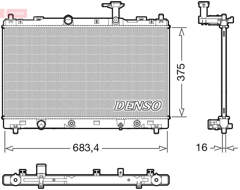 DENSO DRM47041 Radiator, engine cooling