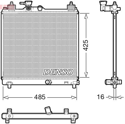 Radiator, engine cooling DENSO DRM47042