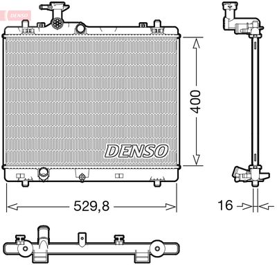 Radiator, engine cooling DENSO DRM47043