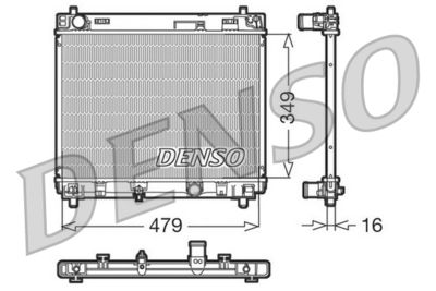 Radiator, engine cooling DENSO DRM50004