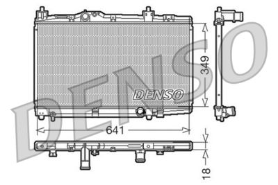 Radiator, engine cooling DENSO DRM50005