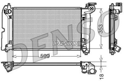 Radiator, engine cooling DENSO DRM50010