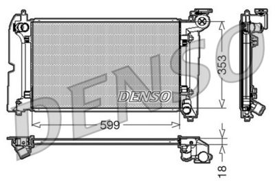 Radiator, engine cooling DENSO DRM50011
