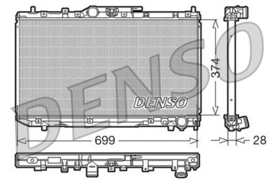 Radiator, engine cooling DENSO DRM50014