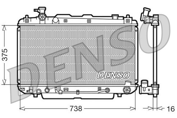 DENSO DRM50022 Radiator, engine cooling