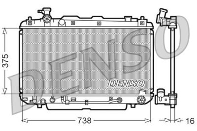 Radiator, engine cooling DENSO DRM50022
