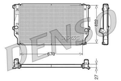 Radiator, engine cooling DENSO DRM50025