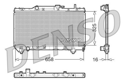 Radiator, engine cooling DENSO DRM50028