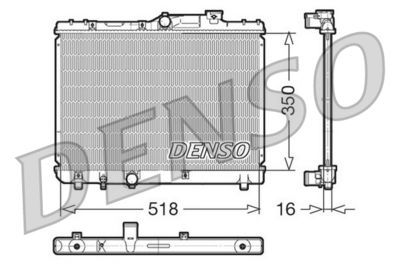 Radiator, engine cooling DENSO DRM50029