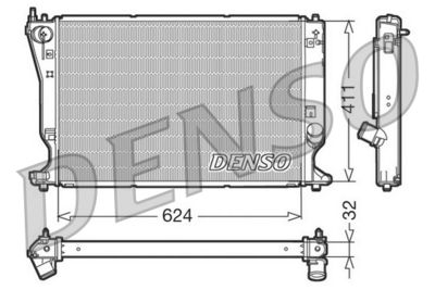 Radiator, engine cooling DENSO DRM50032