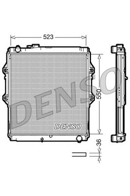Radiator, engine cooling DENSO DRM50037