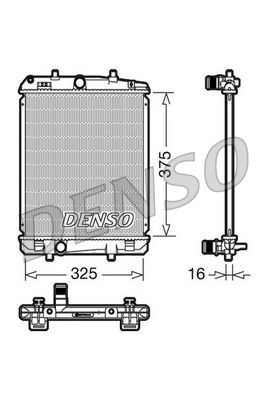 Radiator, engine cooling DENSO DRM50040