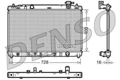 Radiator, engine cooling DENSO DRM50041
