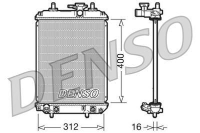 Radiator, engine cooling DENSO DRM50050